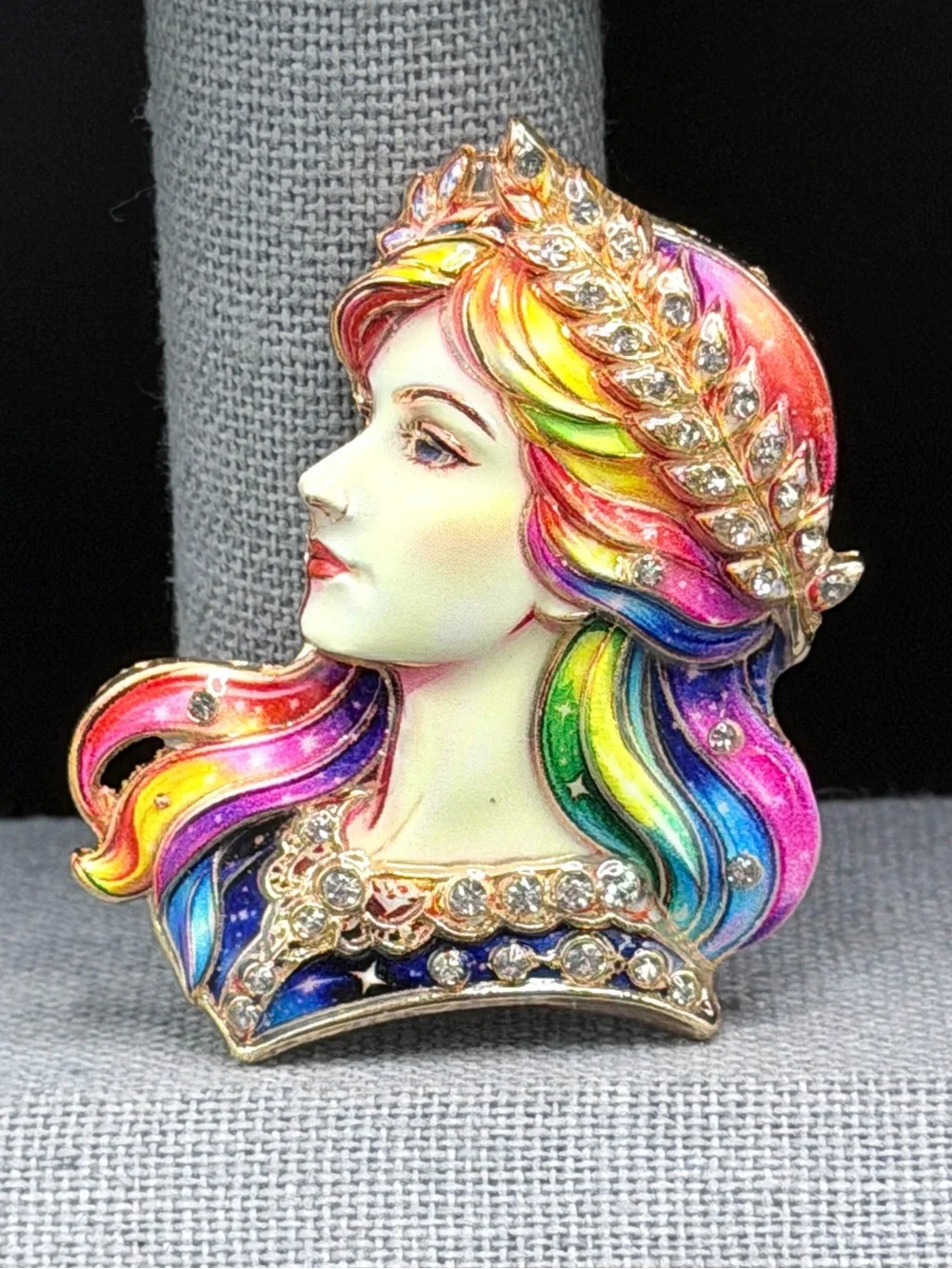 Virgo Goddess Zodiac Brooch
